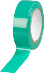 Tape Strend Pro, 19 mm, L-10 m, max. 80°C, 600V, green, insulating, adhesive, PVC, pack of 10 pcs