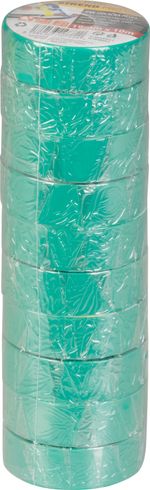 Szalag Strend Pro, 19 mm, Hossz: 10 m, max. 80°C, 600V, zöld, szigetelő, ragasztó, PVC, csomag: 10 d