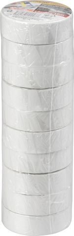 Szalag Strend Pro, 19 mm, H-10 m, max. 80°C, 40,0 kV/mm, fehér, szigetelő, ragasztó, PVC, csomag 10