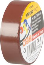 Szalag Strend Pro, 19 mm, H-10 m, max. 80°C, 40,0 kV/mm, barna, szigetelő, ragasztó, PVC, csomag 10
