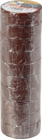 Tape Strend Pro, 19 mm, L-10 m, max. 80°C, 40.0 kV/mm, brown, insulating, adhesive, PVC, pack of 10