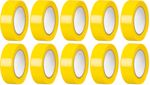 Szalag Strend Pro, 19 mm, H-10 m, max. 80°C, 40,0 kV/mm, sárga, szigetelő, ragasztó, PVC, csomag 10