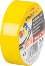 Tape Strend Pro, 19 mm, L-10 m, max. 80°C, 40.0 kV/mm, yellow, insulating, adhesive, PVC, pack of 10