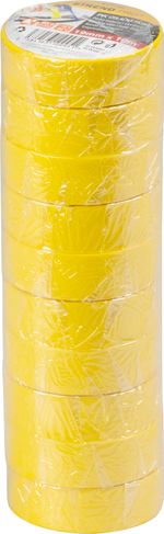 Szalag Strend Pro, 19 mm, H-10 m, max. 80°C, 40,0 kV/mm, sárga, szigetelő, ragasztó, PVC, csomag 10