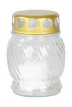 Mécses Grave, átlátszó üveg, 6-8 óra, 25 g, 10 cm, sírra