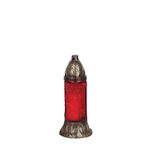 Grave Candle Grave, red/white glass, 28 h burn time, 80 g, 25 cm, for grave
