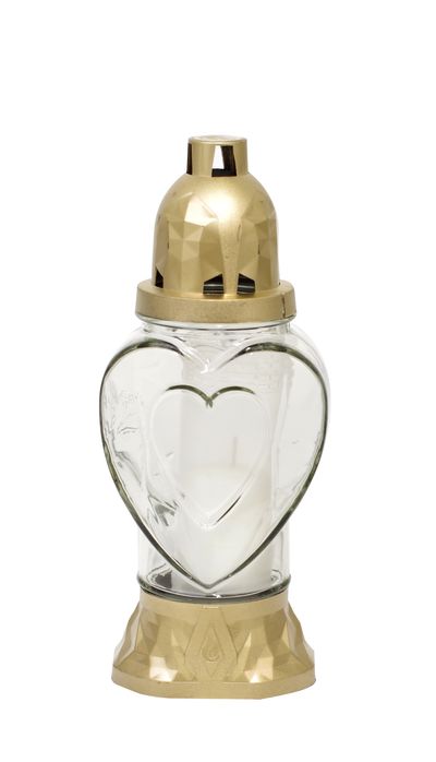 Kahanec Heart, sklo, 28 h, 25.5 cm, na hrob