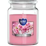 Sviečky AURA, v skle, japonská záhrada, 100h, 500g