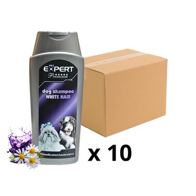 Sampon PET EXPERT fehér szőrű kutyáknak, 10x300 ml