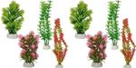 TATRAPET aquarium plant, artificial decoration, weighted base, 16-20cm, assorted designs, pack of 8