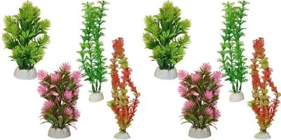 Akváriová rastlina TATRAPET, umelá dekorácia, so záťažou,16-20cm, mix dizajnov