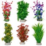 Akváriumi növények TATRAPET, mesterséges dekorációk, 6 db, nehezékkel,16-20cm, vegyes dizájnok, csom