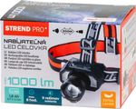 Headlamp Strend Pro Headlight XL121807, LED, 1000 lm, ZOOM, 1800 mAh, USB charging