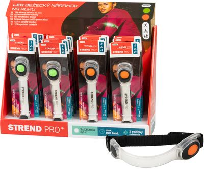 Karkötő Strend Pro LB1204, LED, 2xCR2032, 185x35x15 mm, elasztikus, Sellbox 16 db