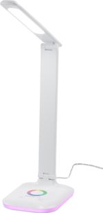 Lámpa Strend Pro, asztali, érintésvezérlés, fényerőszabályozás, RGB, háttérvilágítású talp, 4 W, feh