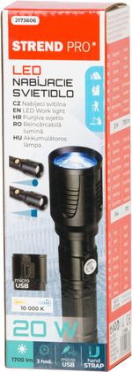 Zseblámpa Strend Pro Flashlight LB10208, 1700 lm, alumínium test, USB