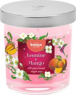 Gyertya Bolsius Floral Fusion Jázmin és Mangó, illatos, 80/72 mm, üvegben