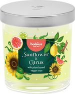Candle Bolsius Floral Fusion Sunflower and Citrus, scented, 80/72 mm, in glass