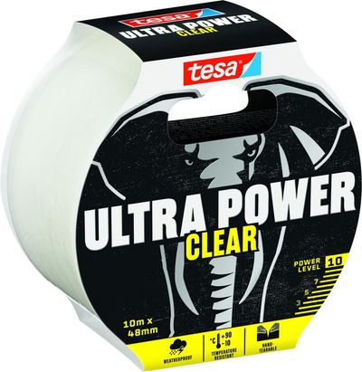 Szalag tesa® Ultra Power Clear, javító, PE, átlátszó, 48 mm, Hossz: 10 m