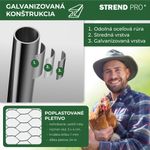 Tyúkól Strend Pro, baromfihoz, volier, ketrec, tetővel, 3x2x2 m
