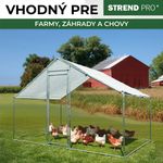 Chicken coop Strend Pro, for poultry, aviary, cage, with roof, 3x2x2 m