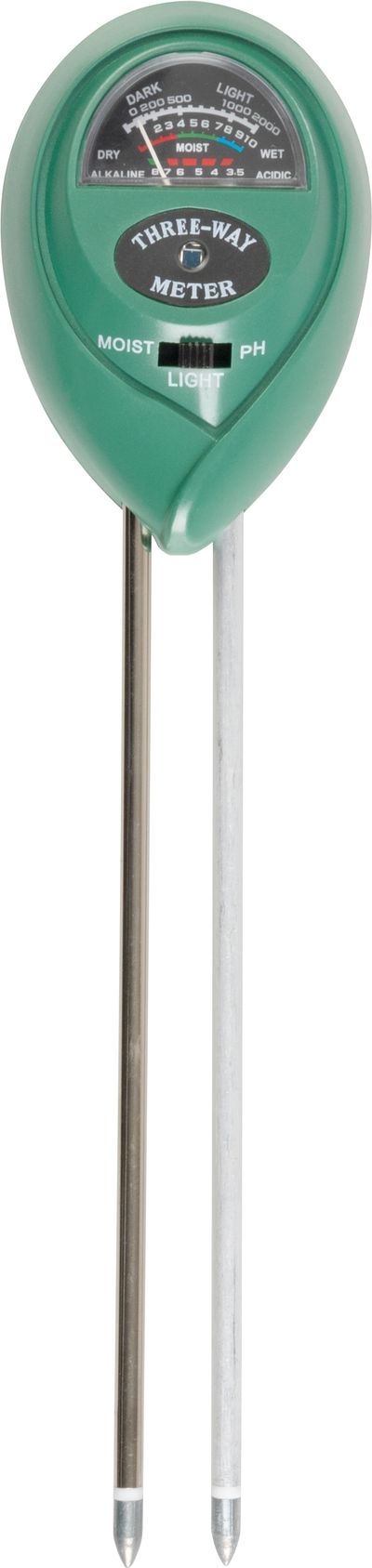 Mérő Strend Pro 3v1, talajtulajdonságok, PH, nedvesség, fényintenzitás, 26x6x4 mm, teszter