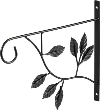 Hanger Strend Pro, flower pot holder, black, metal, 30.5x25 cm