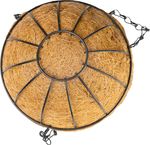 Vešiak Strend Pro, držiak na kvetináč, oceľ/kokos, visiaci, s retiazkou a háčikom, 20 cm