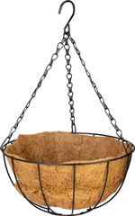 Vešiak Strend Pro, držiak na kvetináč, oceľ/kokos, visiaci, s retiazkou a háčikom, 25 cm