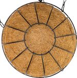 Akasztó Strend Pro, virágtartó, acél/kókusz, függő, lánccal és horoggal, 25 cm