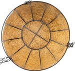 Vešiak Strend Pro, držiak na kvetináč, oceľ/kokos, visiaci, s retiazkou a háčikom, 30 cm