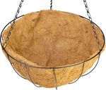 Vešiak Strend Pro, držiak na kvetináč, oceľ/kokos, visiaci, s retiazkou a háčikom, 40 cm