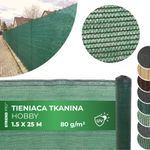 Shading Fabric HOBBY.NET, 1.5x25 m, HDPE, UV, 80 g/m2, 85% green
