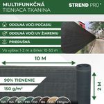 Tkanina tieniaca POPULAR.NET 2x10 m, HDPE, UV, 150 g/m2, 90% antracit