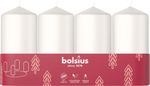 Candles Bolsius Pillar Advent, Christmas, white, 48/100 mm, pack of 4 pcs