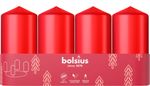 Candles Bolsius Pillar Advent, Christmas, red, 48/100 mm, pack of 4 pcs