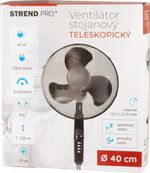 Ventilátor Strend Pro, álló, távirányítóval, 40 cm, 45 W