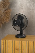 Ventilátor Strend Pro, stolový, čierny, 23 cm, 25 W