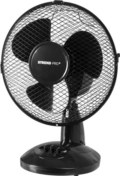 Ventilátor Strend Pro, stolový, čierny, 23 cm, 25 W