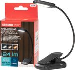 Lámpa Strend Pro, olvasólámpa, LED, USB, 24 lm, 3 színárnyalat, szabályozható fényerejű, újratölthet