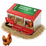 Fészek Strend Pro, tojó, baromfi részére, 3 rekeszes, fém, 79,6x47,5x52,5 cm, 3 tojótyúk részére