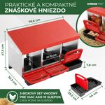 Hniezdo Strend Pro, znáškové, pre hydinu, 3 komorové, kovové, 79,6x47,5x52,5 cm, pre 3 nosnice