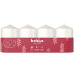 Sviečky Bolsius Pillar Advent, biele, 60x40 mm, bal. 4 ks