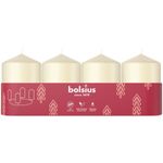 Sviečky Bolsius Pillar Advent, krémové, 60x40 mm, bal. 4 ks