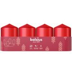 Sviečky Bolsius Pillar Advent, červené, 60x40 mm, bal. 4 ks
