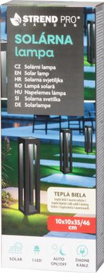 Lámpa Strend Pro, 35/46 cm, napelemes, 1x LED, AA