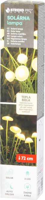 Lampa Strend Pro, 72 cm, solárna, 6x LED, AA