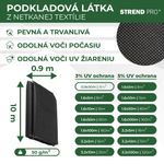 Kerti textília B4403, 0,9x10 m, nem szőtt, 50g/m2, 3% UV, fekete