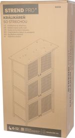 Králikáreň Strend Pro, so strechou, 116x60x180 cm