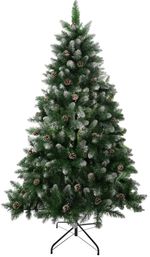 Stromček MagicHome Vianoce Albero, jedľa, zasnežené konce, so šiškami, 150 cm